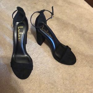 Lulus Black Suede Heel